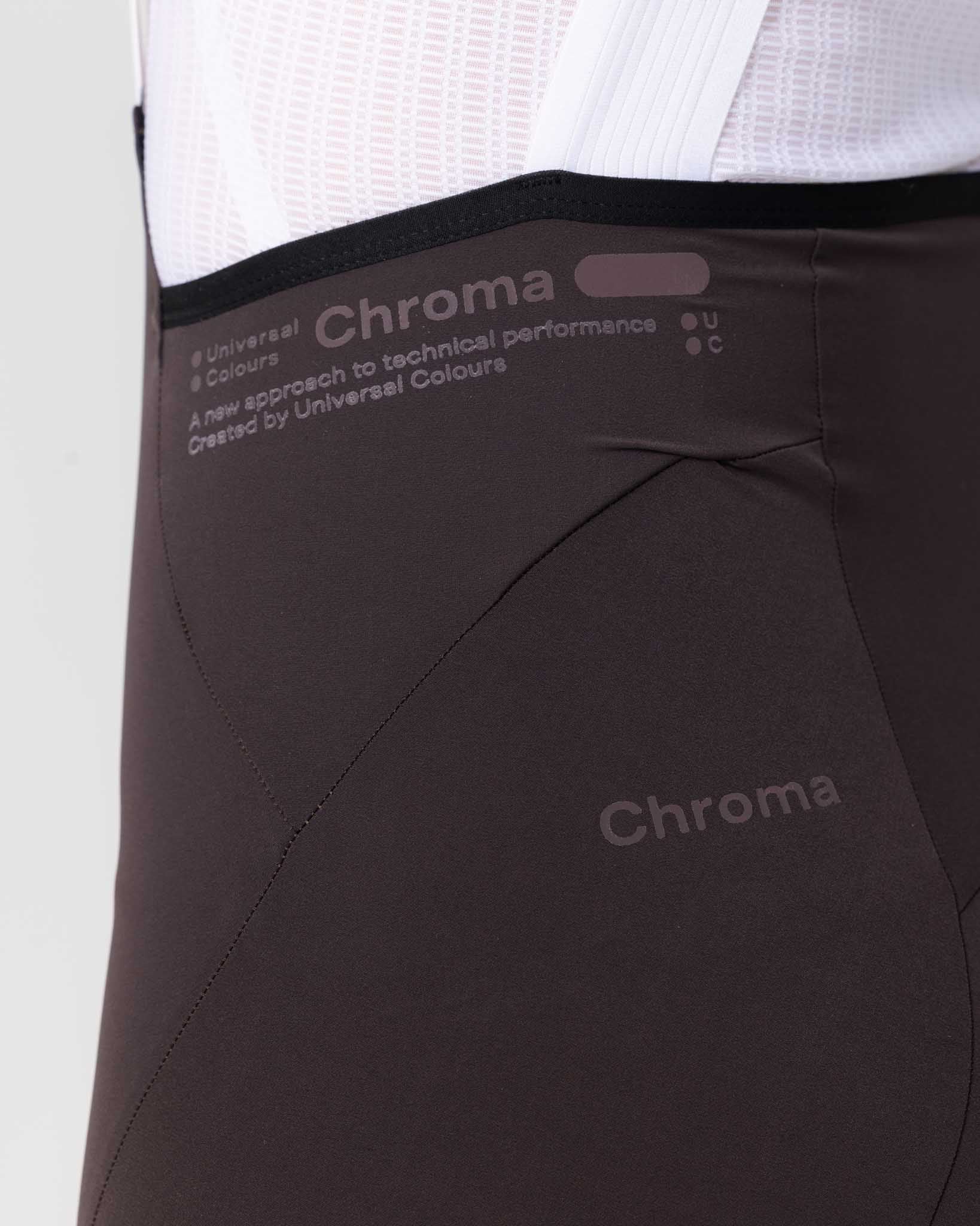 Womenâs Chroma Bib Shorts - Heavy Bark Brown - Image 6