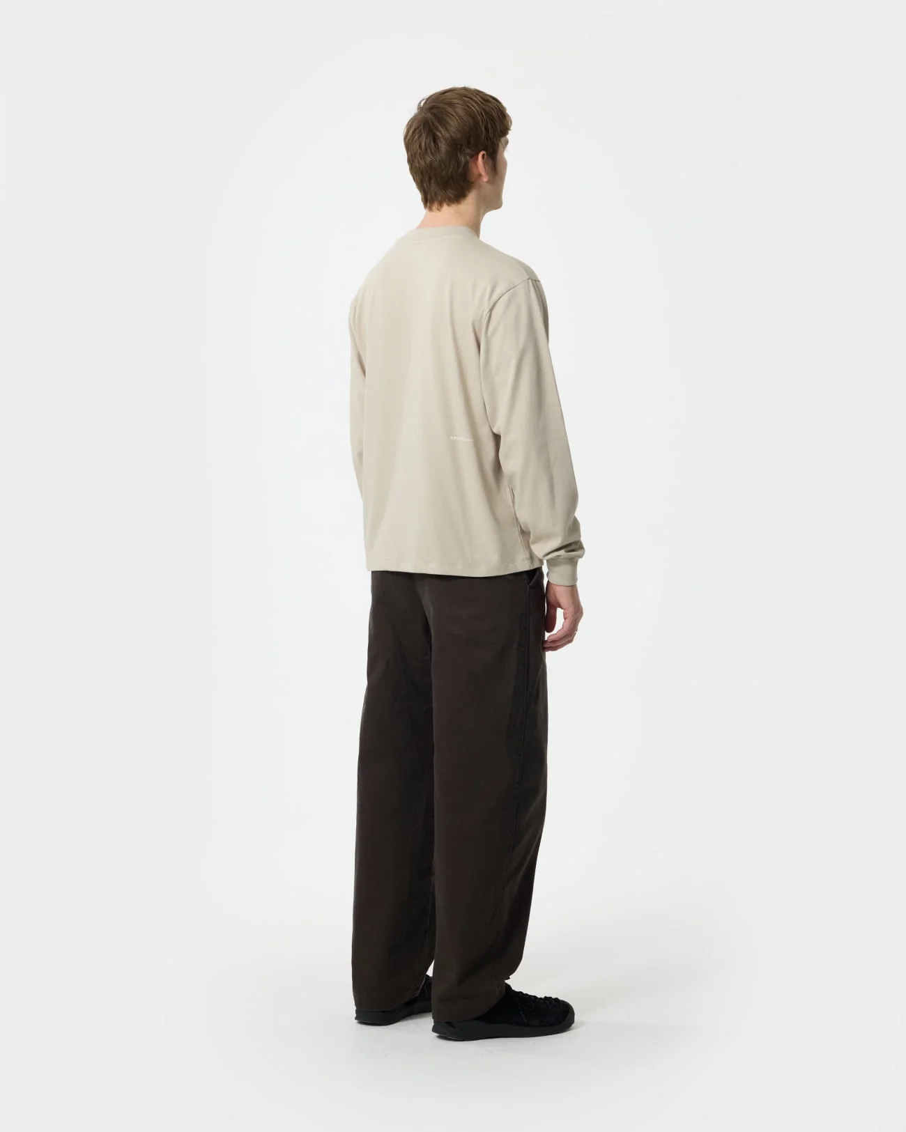 Unisex Long Sleeve Tee - Oatmeal - Image 3