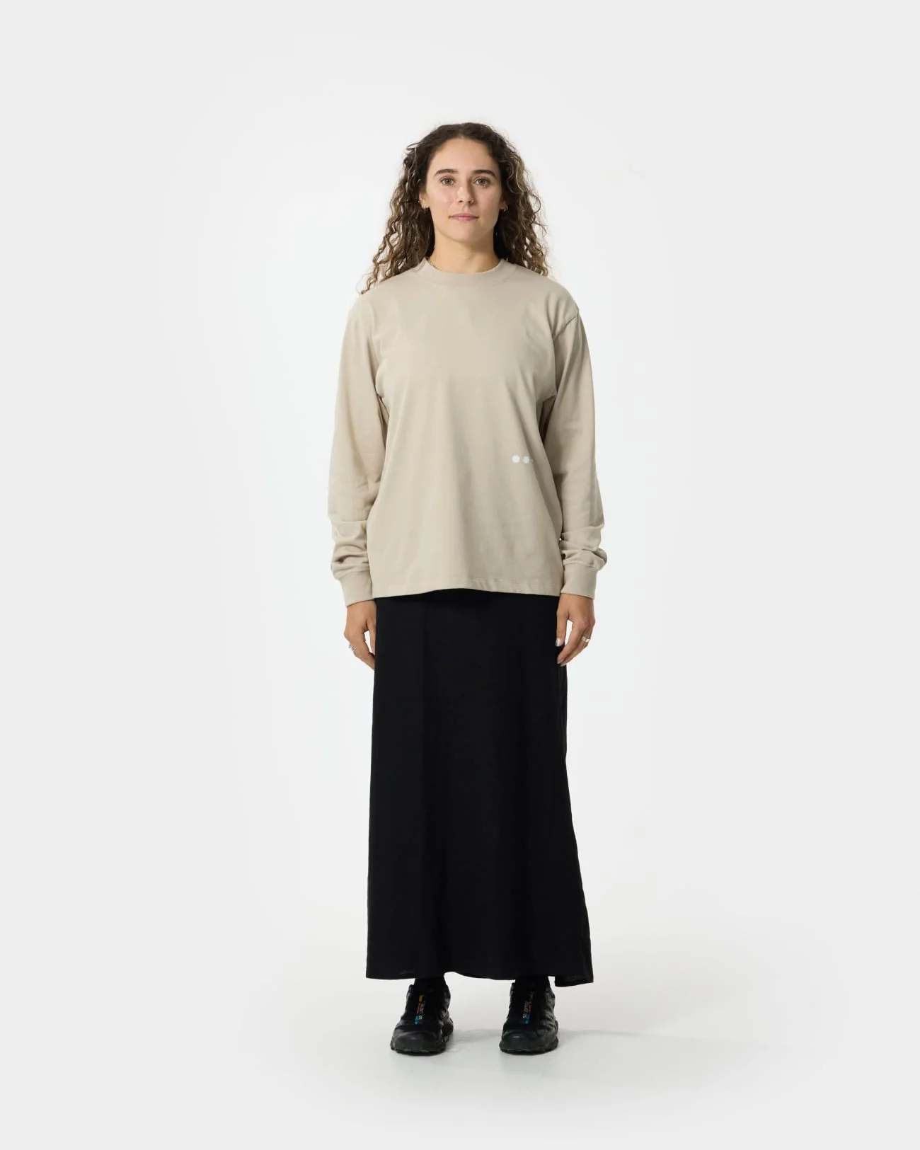 Unisex Long Sleeve Tee - Oatmeal - Image 4