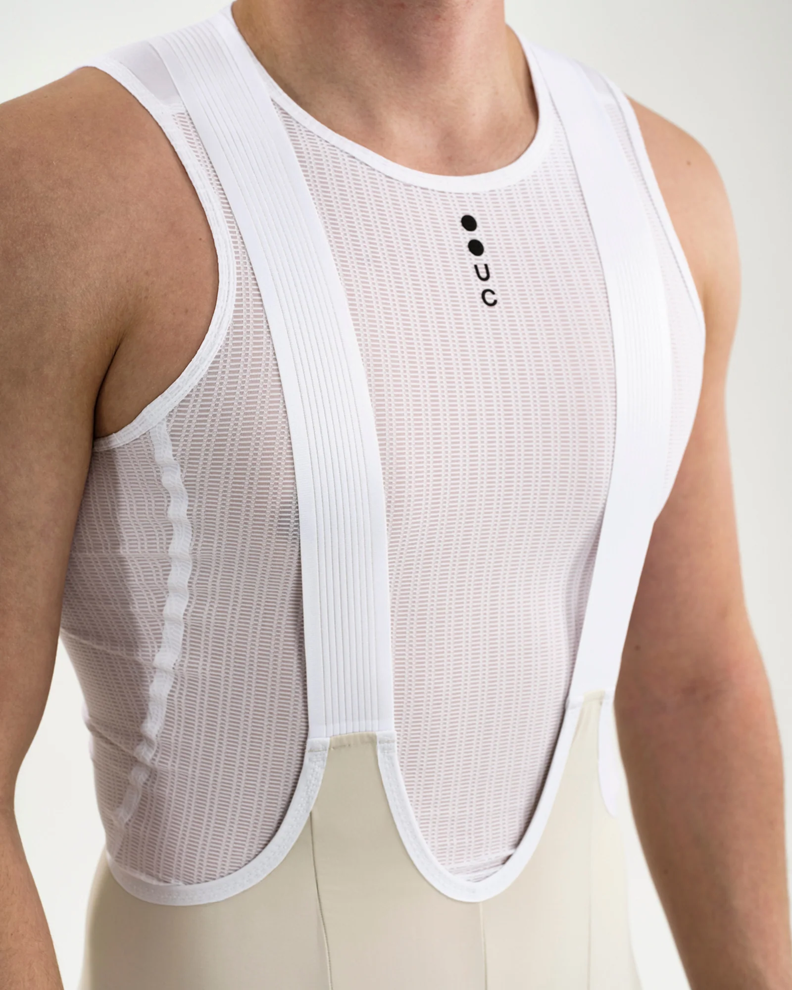 Men's Mono Bib Shorts 2.0 Off White - Image 7