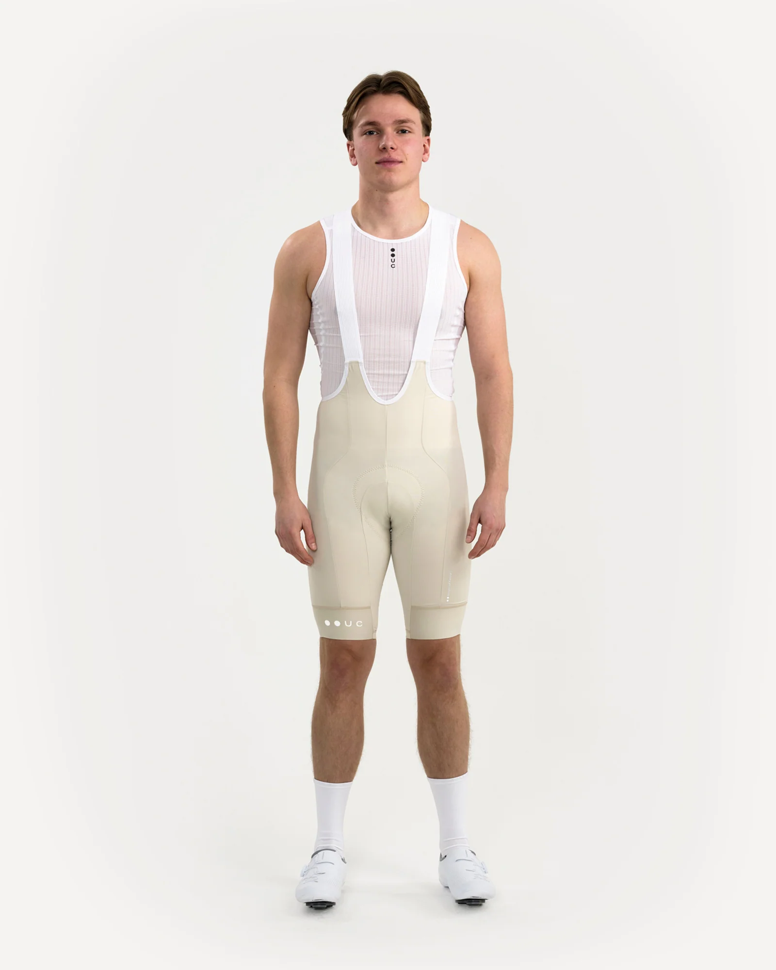 Men's Mono Bib Shorts 2.0 Off White - Image 8