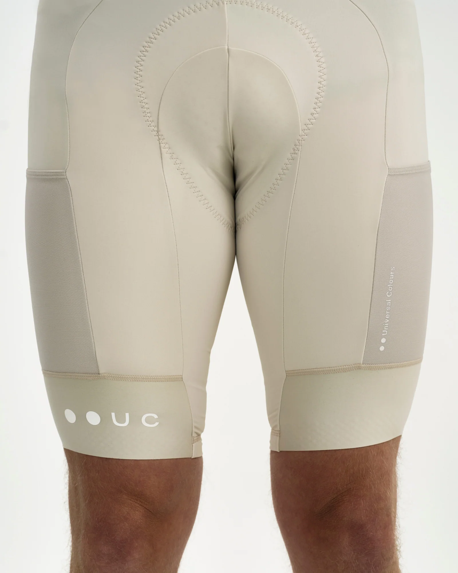 Men's Mono Cargo Bib Shorts Off White - Image 5