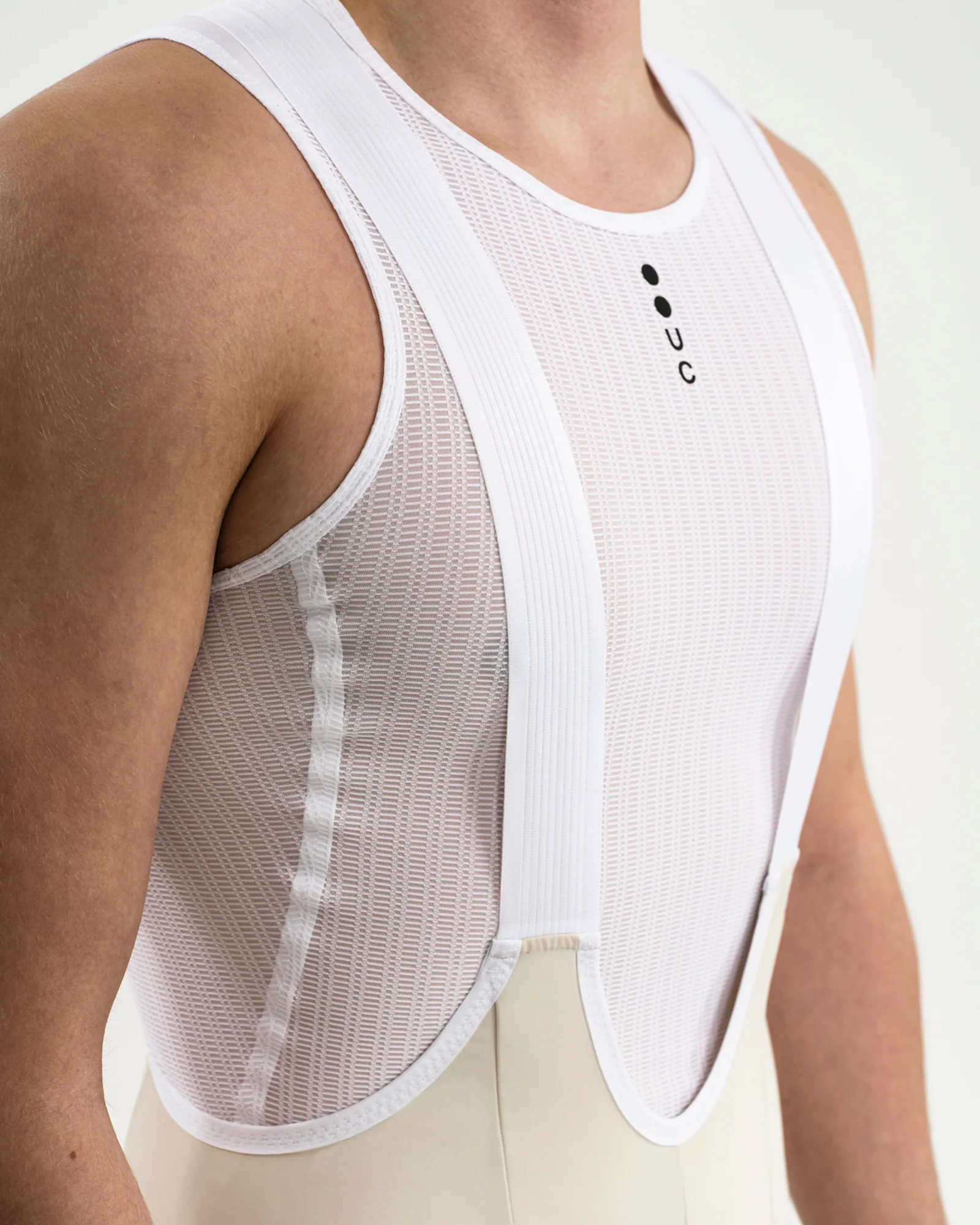 Men's Mono Cargo Bib Shorts Off White - Image 7