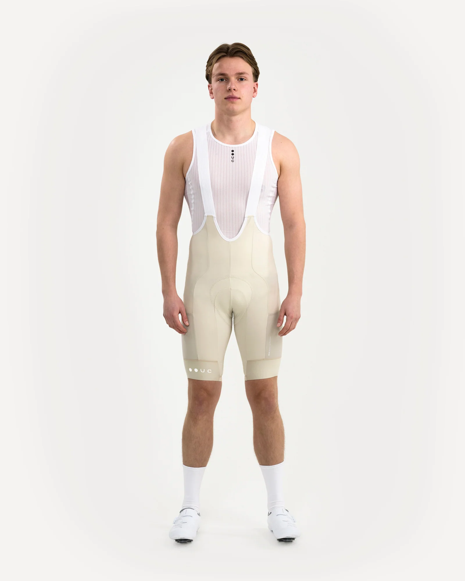 Men's Mono Cargo Bib Shorts Off White - Image 8