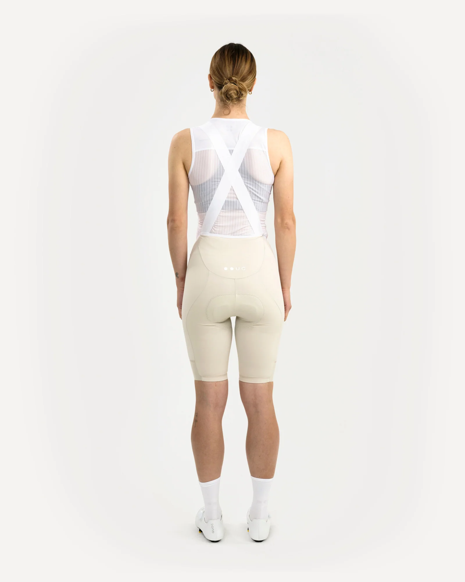 Women's Mono Bib Shorts 2.0 Off White - Image 3