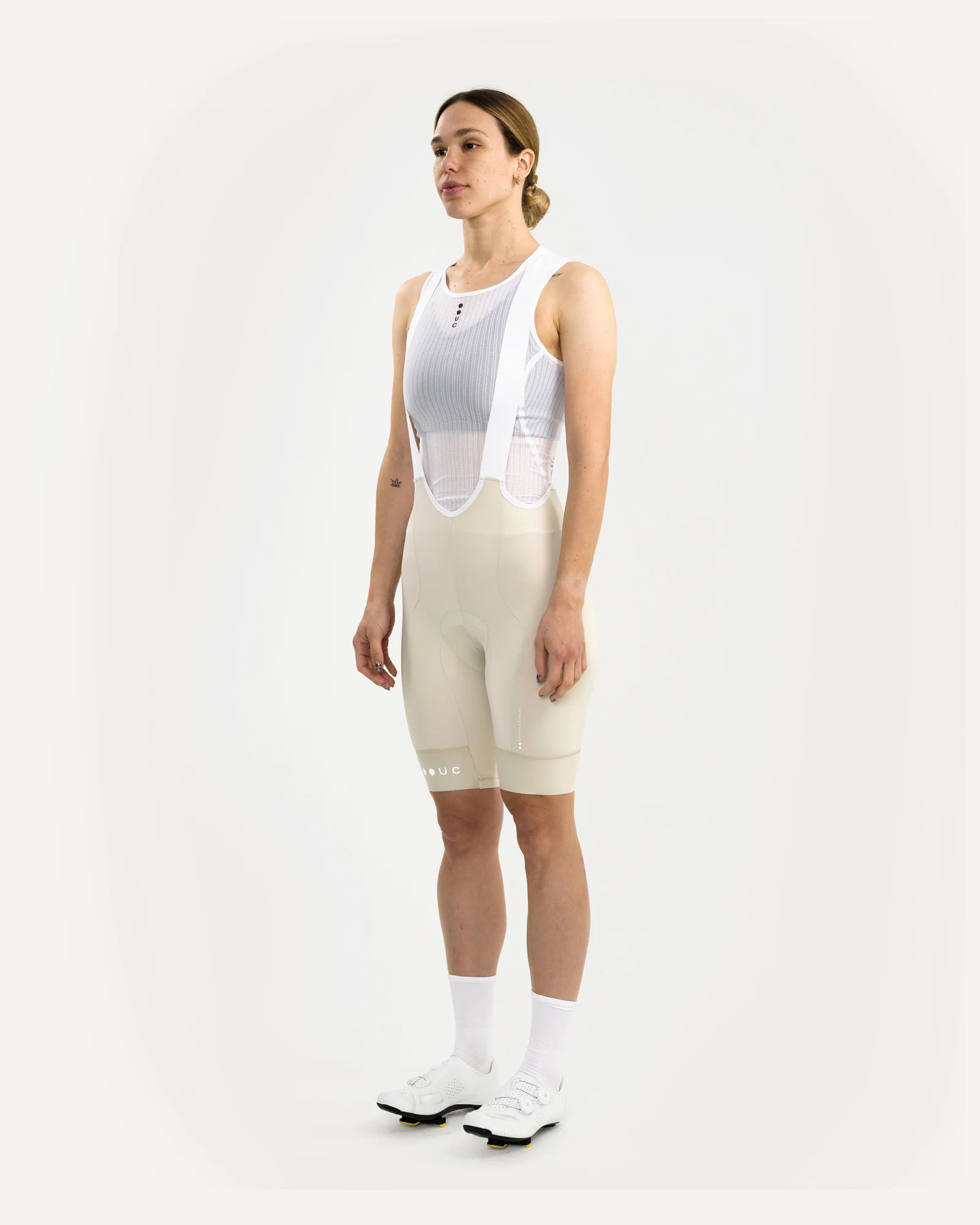 Women's Mono Bib Shorts 2.0 Off White - Image 7