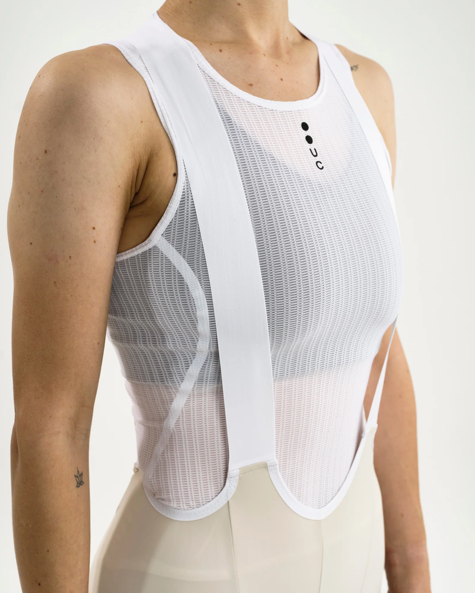 Women's Mono Bib Shorts 2.0 Off White - Image 8