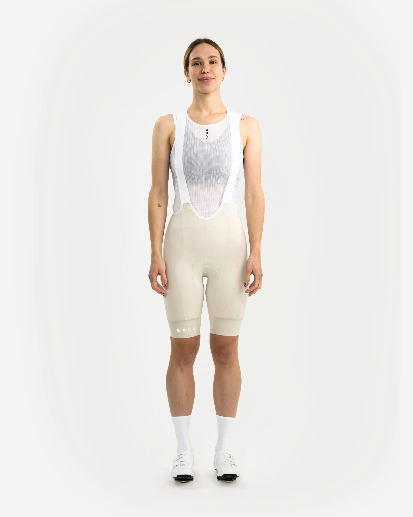 Women's Mono Bib Shorts 2.0 Off White - Image 9