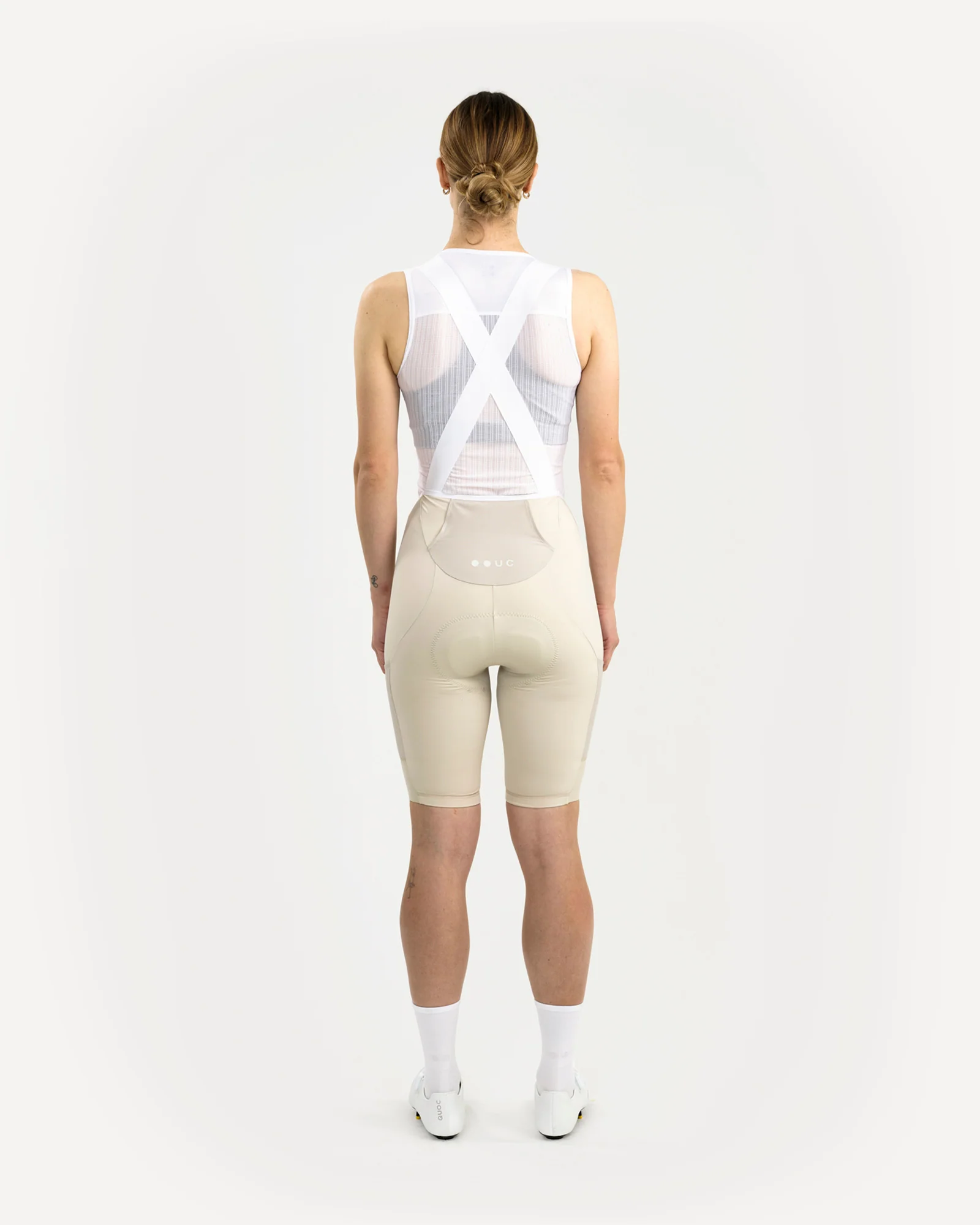 Women's Mono Cargo Bib Short Off White - Image 2